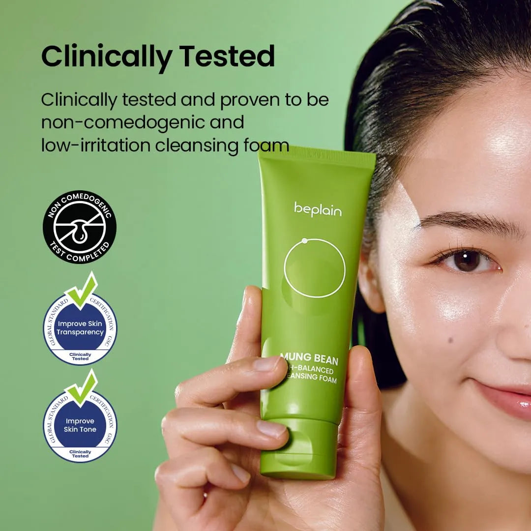 Beplain Mung Bean PH-Balanced Cleansing Foam 80ml
