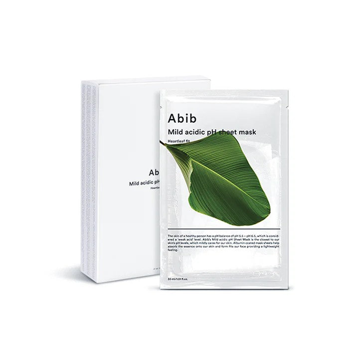 Abib Mild Acidic pH Sheet Mask Pack Heartleaf Fit 10pcs