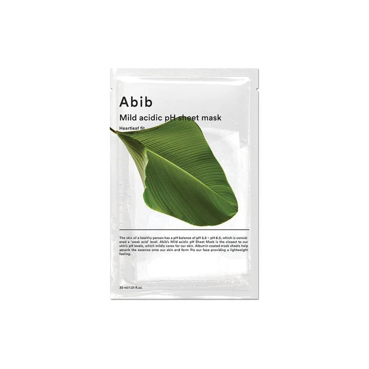 Abib Mild Acidic pH Sheet Mask Pack Heartleaf Fit 10pcs