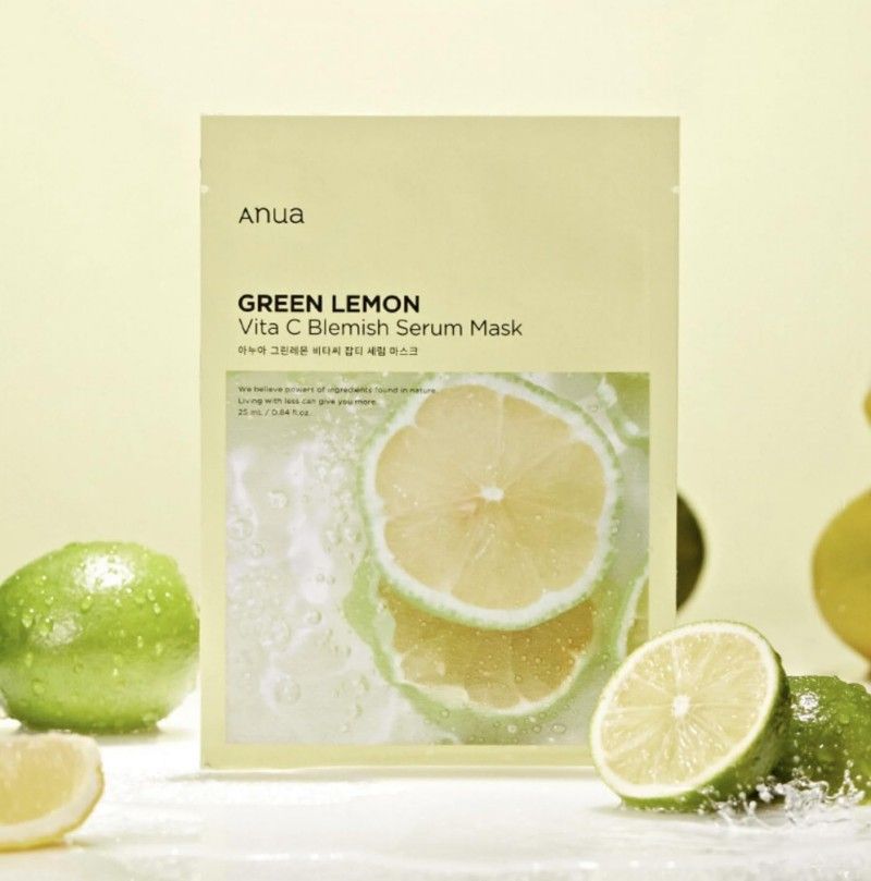 Anua Green Lemon Vita C Anti-Blemish Serum Mask 10pcs