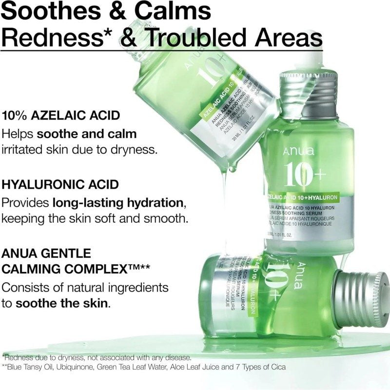 Anua Azelaic Acid 10 Hyaluron Redness Soothing Serum 30ml