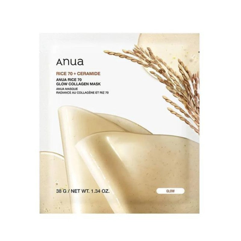Anua Rice 70 Glow Collagen Mask 1pcs