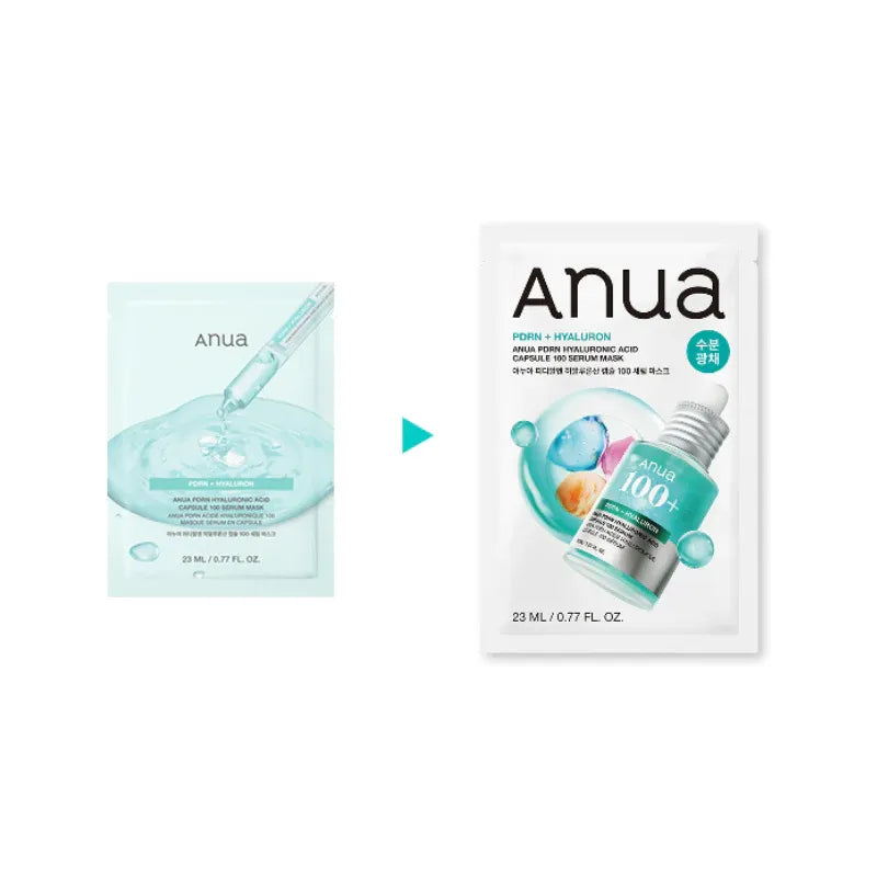 Anua PDRN Hyaluronic Acid Capsule 100 Serum Mask 6pcs