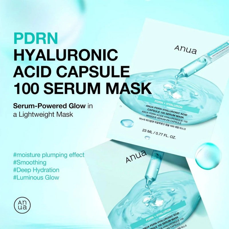 Anua PDRN Hyaluronic Acid Capsule 100 Serum Mask 6pcs