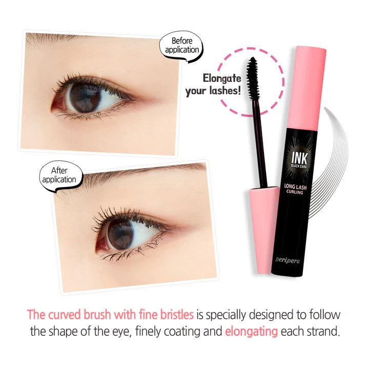 Peripera Ink Black Cara #01 Long Lash Curling