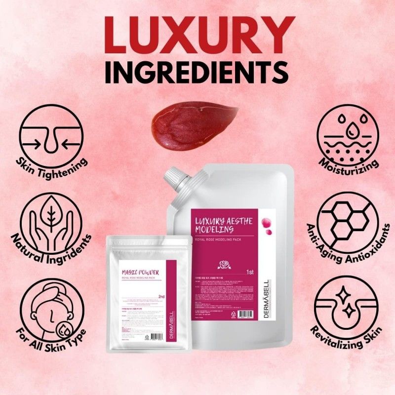Dermabell Rose Luxury Aesthetic Gel Modeling Face Mask