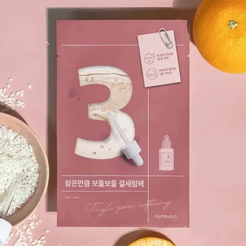 Numbuzin No.3 Tingle-Pore Softening Sheet Mask 4pcs
