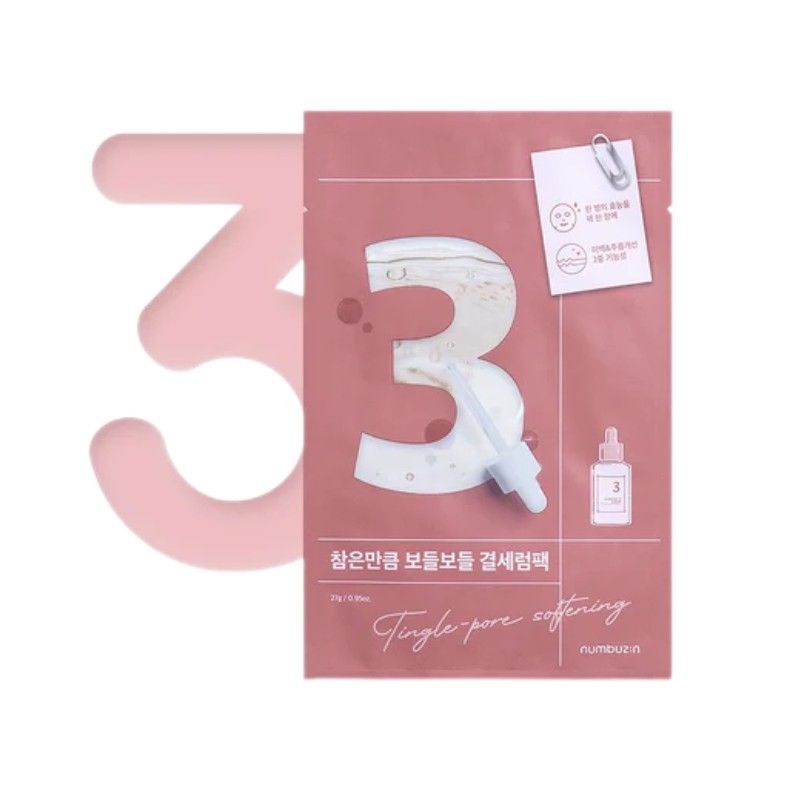 Numbuzin No.3 Tingle-Pore Softening Sheet Mask 4pcs