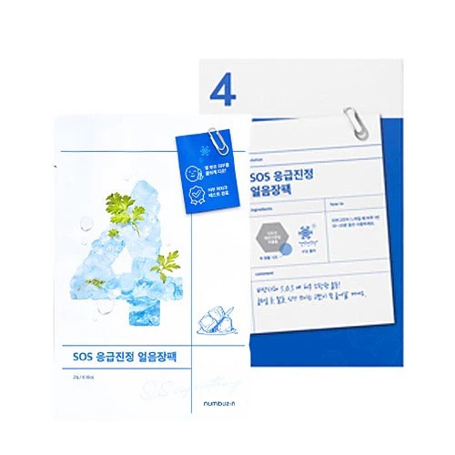Numbuzin No.4 SOS Icy Soothing Mask 1pcs
