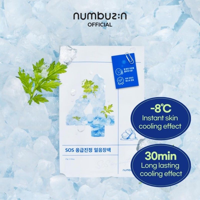 Numbuzin No.4 SOS Icy Soothing Mask 1pcs