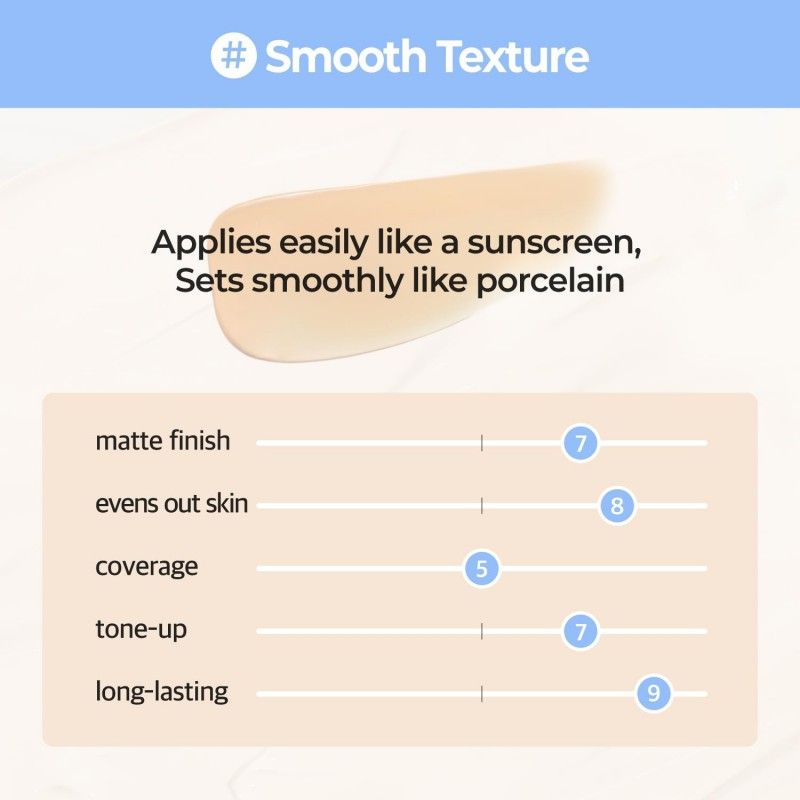 Numbuzin No.3 Porcelain Base Skip Tone Up Beige SPF50+ PA++++ 50ml