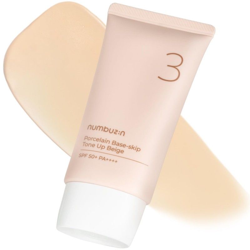 Numbuzin No.3 Porcelain Base Skip Tone Up Beige SPF50+ PA++++ 50ml