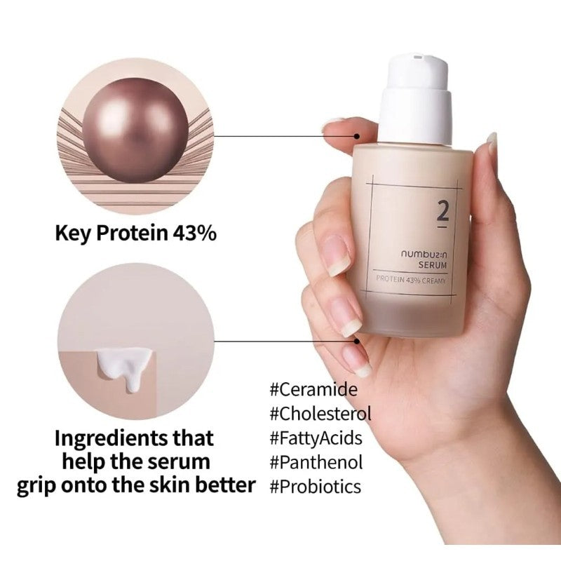 Numbuzin No.2 Protein 43% Creamy Serum 50ml