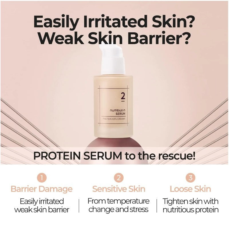 Numbuzin No.2 Protein 43% Creamy Serum 50ml