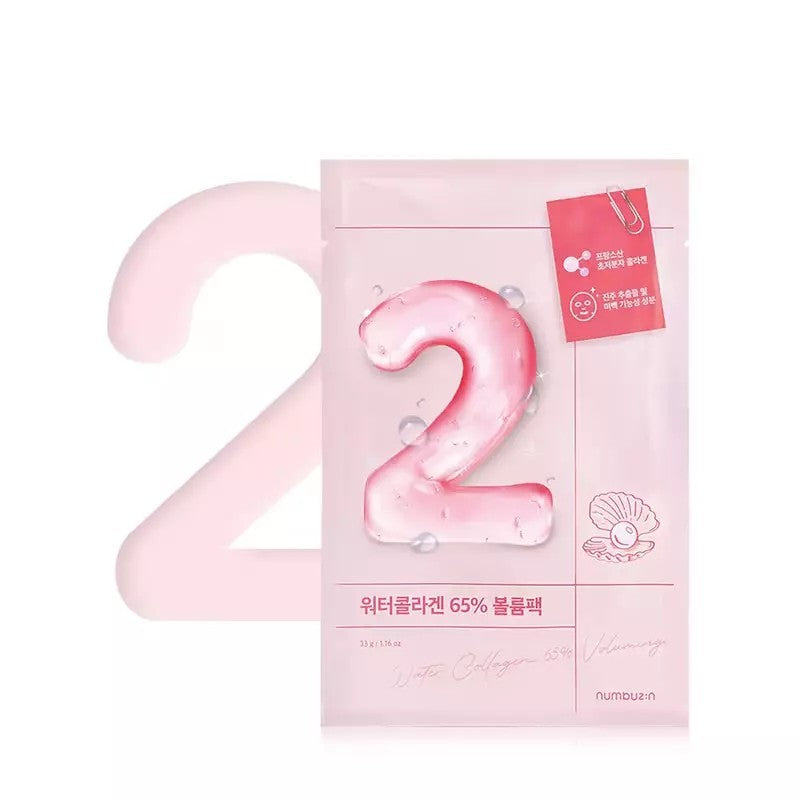Numbuzin No.2 Water Collagen 65% Voluming Sheet Mask 4pcs