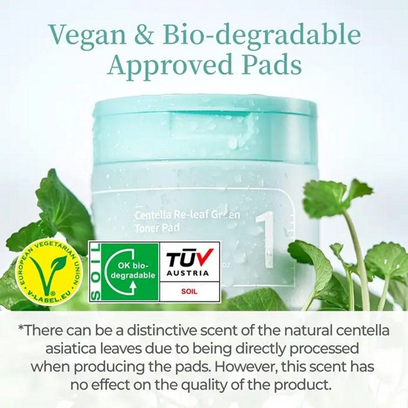 Numbuzin No.1 Centella Re-Leaf Green Toner Pad 70pcs