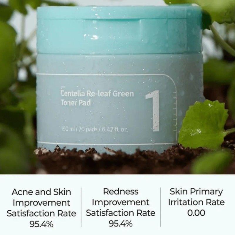 Numbuzin No.1 Centella Re-Leaf Green Toner Pad 70pcs