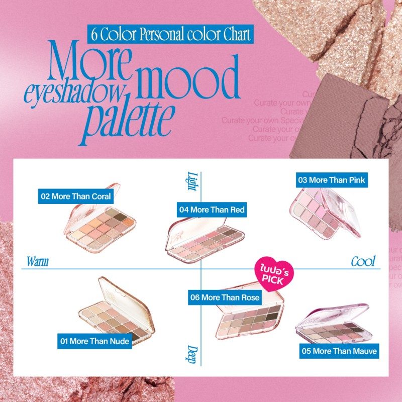 Fwee More Mood Eyeshadow Palette #02 More Than Coral