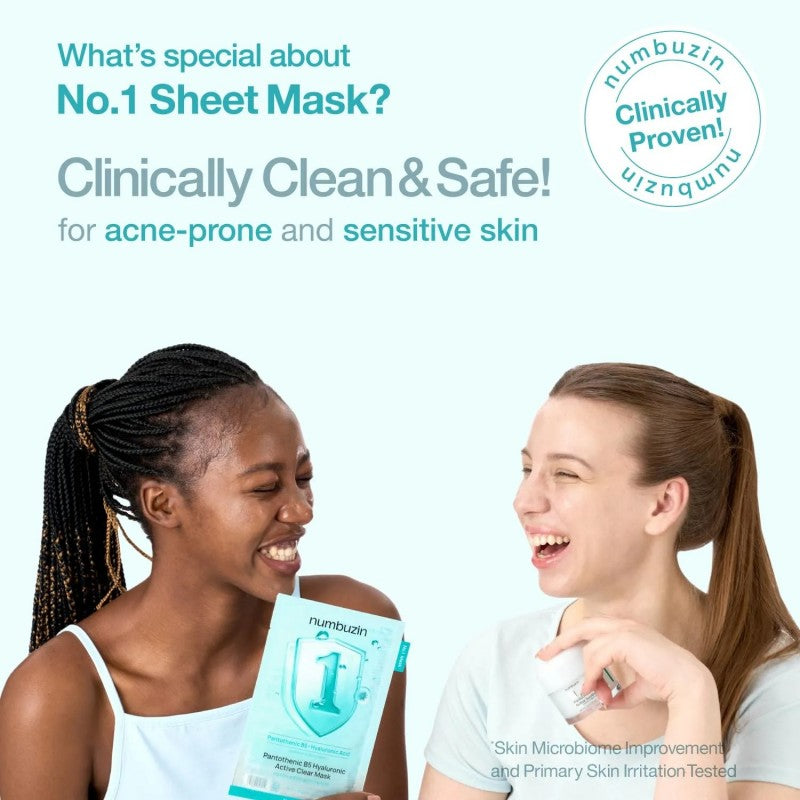 Numbuzin No.1 Pantothenic B5 Hyaluronic Active Clear Mask 1pcs