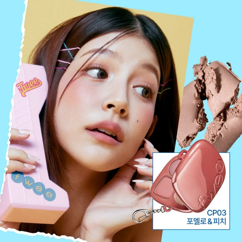 Fwee Pocket Cheek Blush Palette #CP03 Pomelo & Peach 9.6g