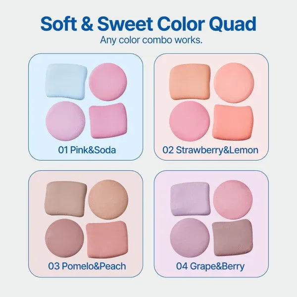 Fwee Pocket Cheek Palette #CP04 Grape & Berry 9.6g