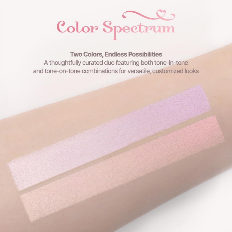 2aN Dual Color Face Blusher #01 Cotton Candy Violet