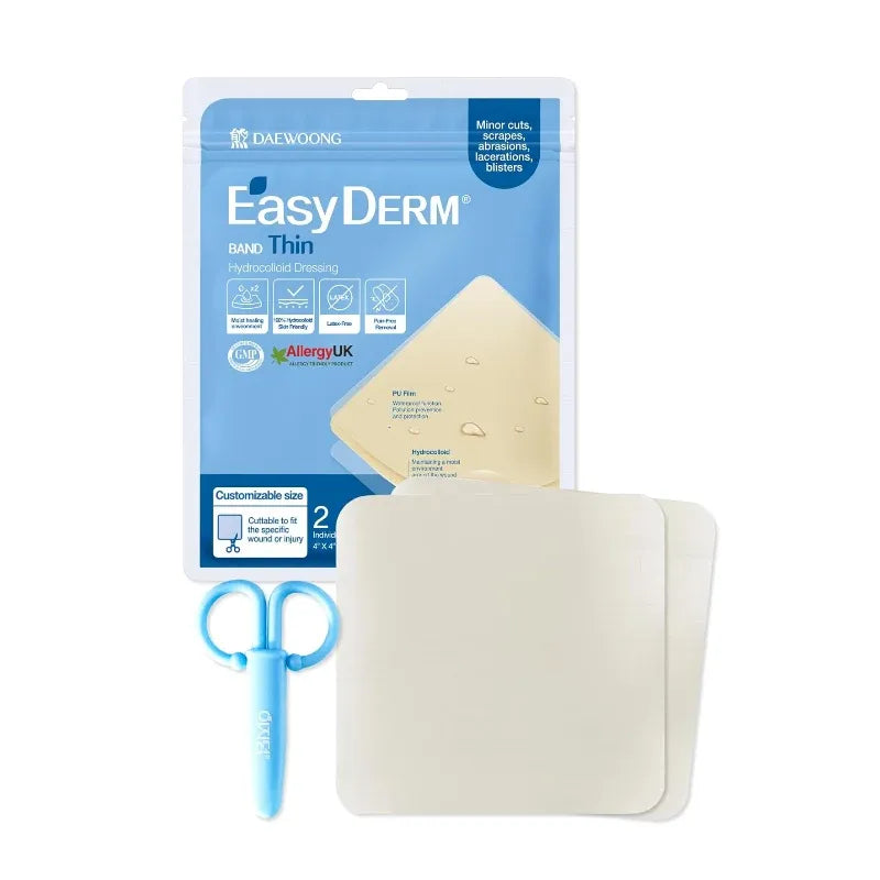 Daewoong EasyDerm Thin Wound Dressing Band 2pcs + Scissors