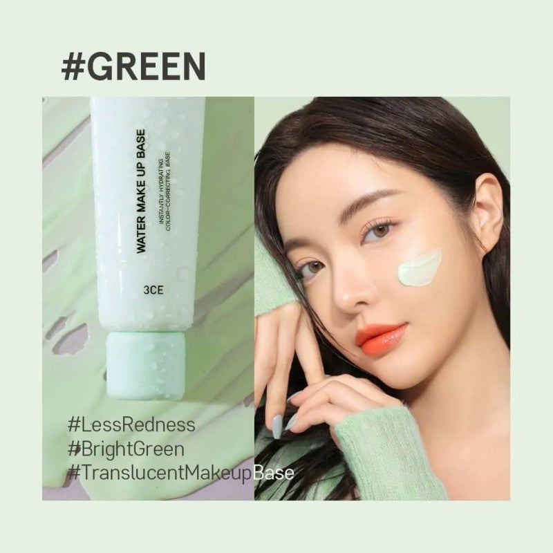 3CE Water Make Up Base #Green 45ml