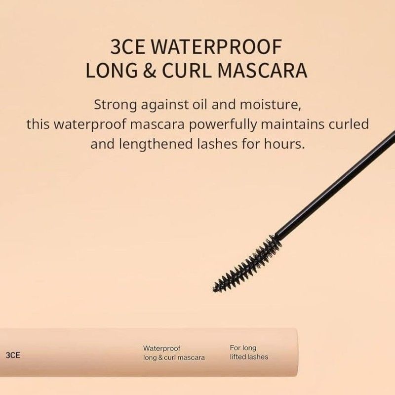 3CE Waterproof Long & Curl Mascara Black
