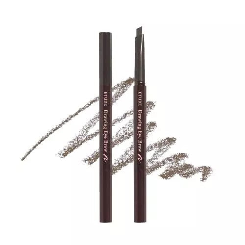 Etude House爱丽小屋双头旋转眉笔持久防水防汗#02灰棕色
