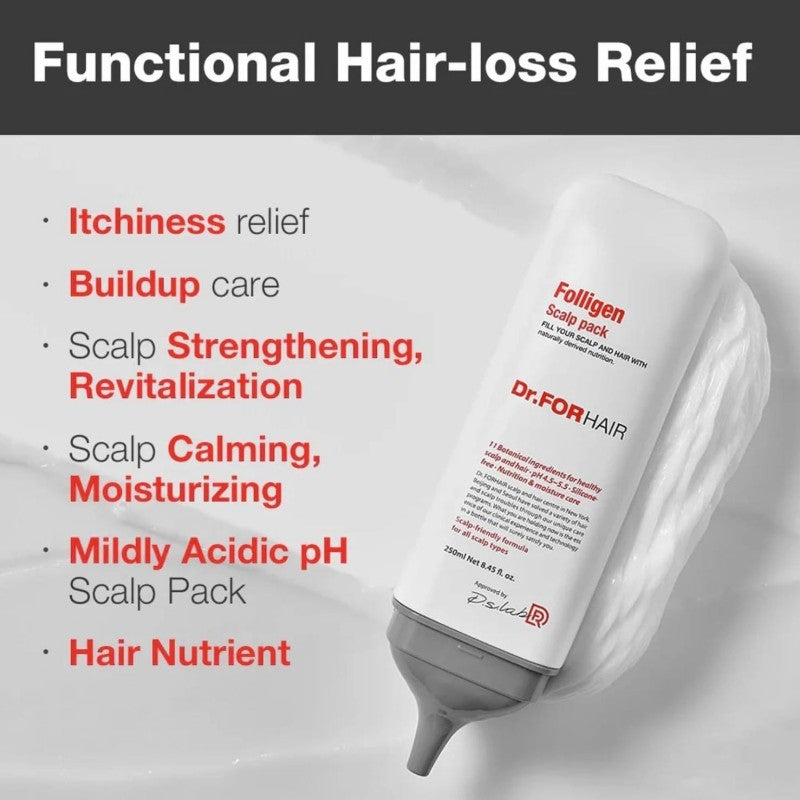Dr.Forhair Sea Salt Scaler 300ml + Folligen Scalp Pack 250ml