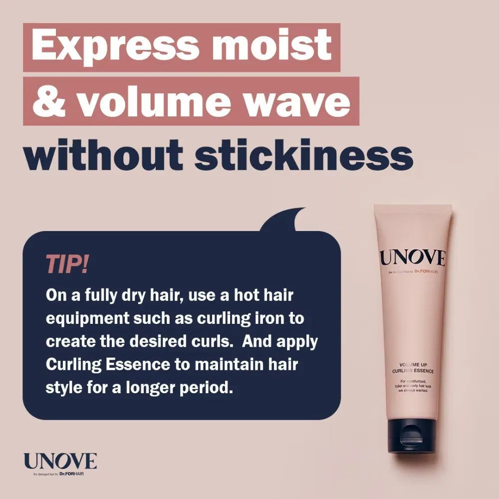 Unove Volume Up Curling Essence 147ml+30ml