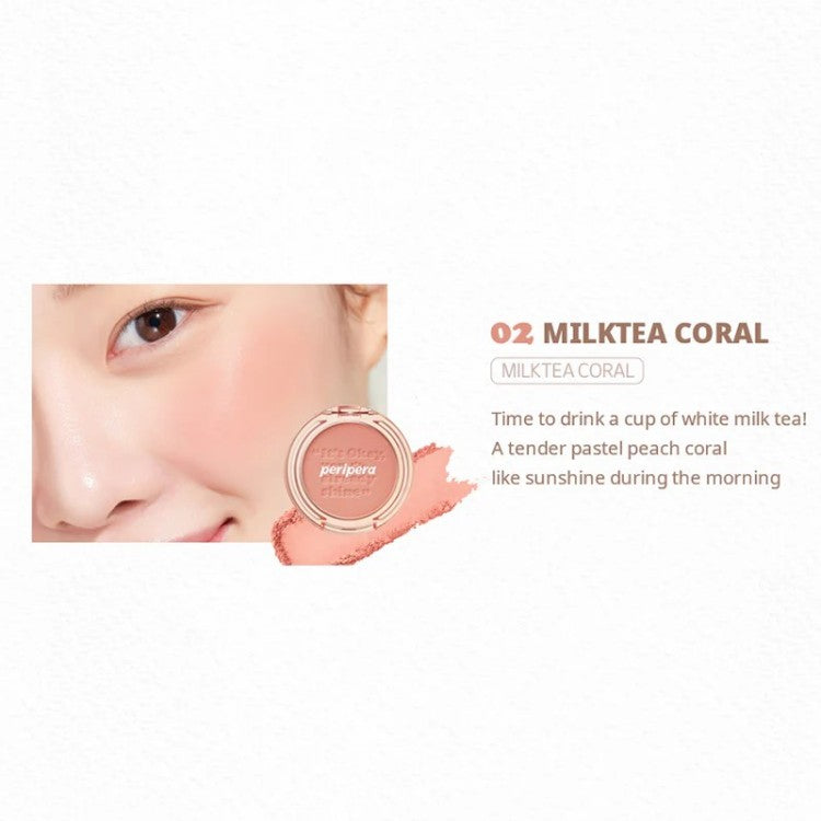 Peripera Pure Blushed Sunshine Cheek #02 Milktea Coral