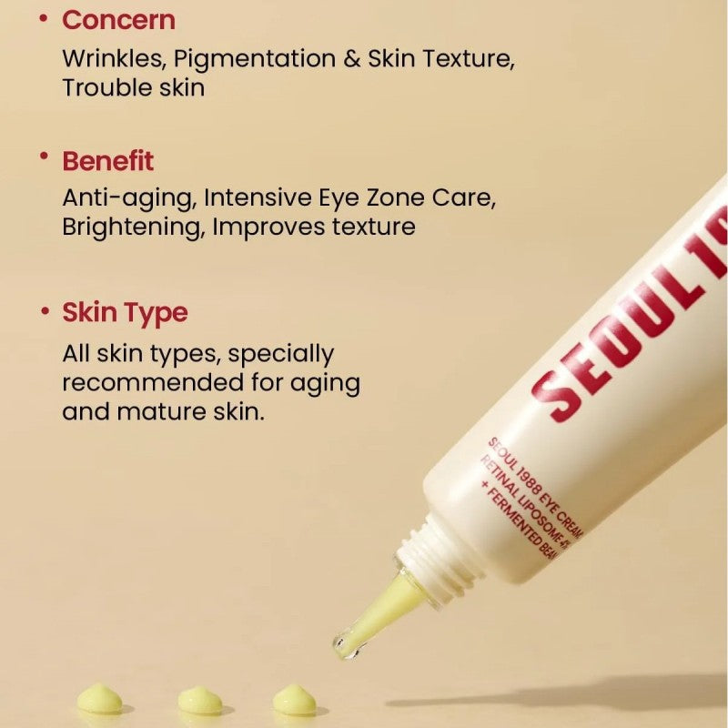 Ksecret Seoul 1988 Eye Cream Retinal Liposome 4% + Fermented Bean 30ml