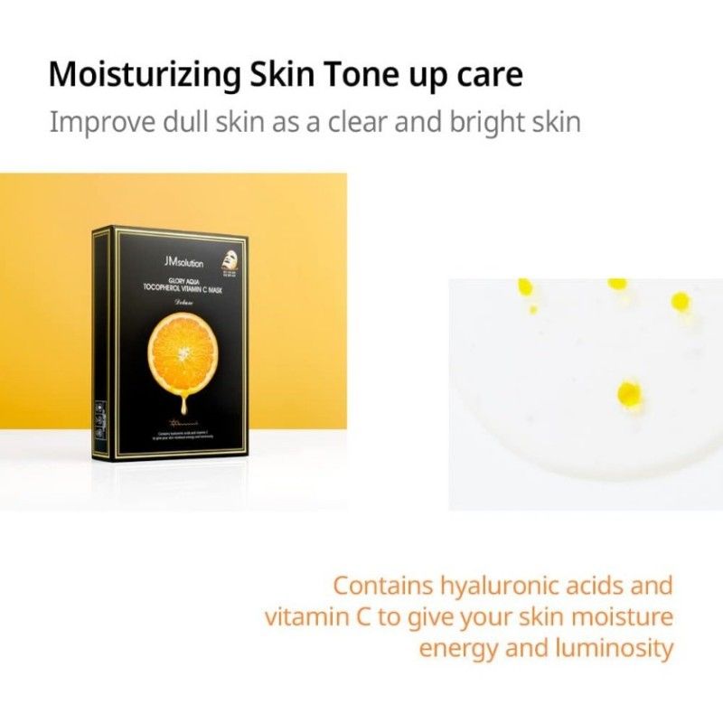 JM Solution Glory Aqua Tocopherol Vitamin C Mask 1pcs