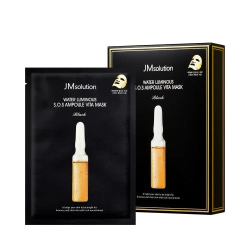 JM Solution Luminous S.O.S Ampoule Vita Mask Black 1pcs