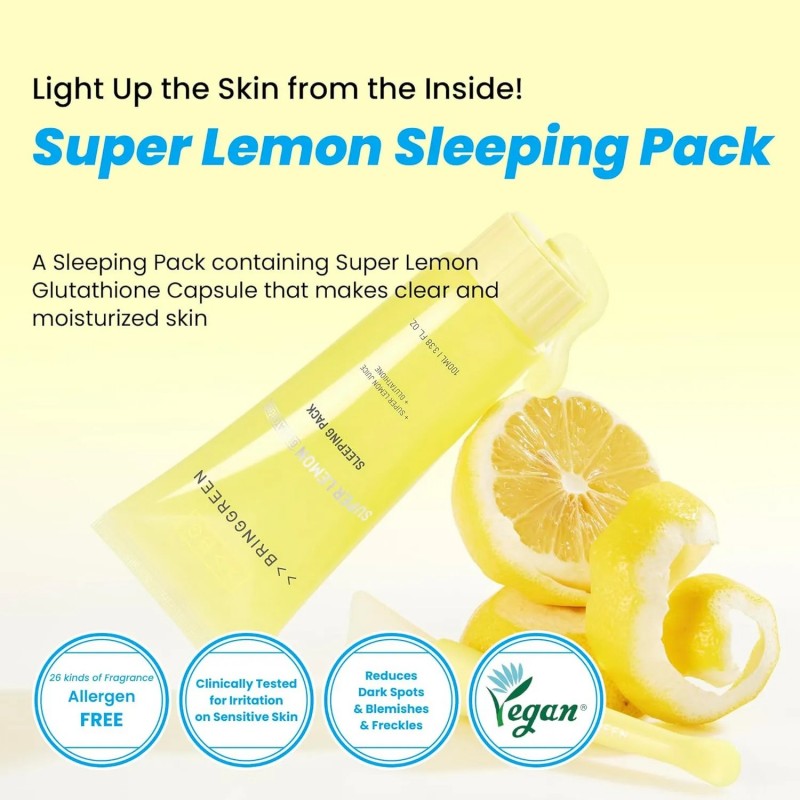 Bring Green Super Lemon Glutathione Sleeping Mask Pack 100ml
