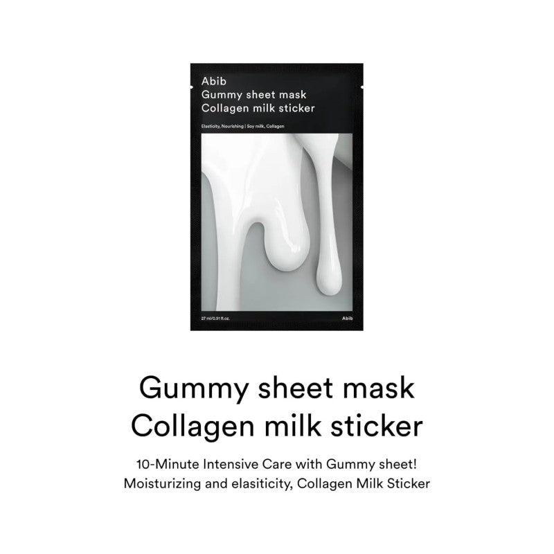 Abib Gummy Sheet Mask Collagen Milk Sticker 10pcs