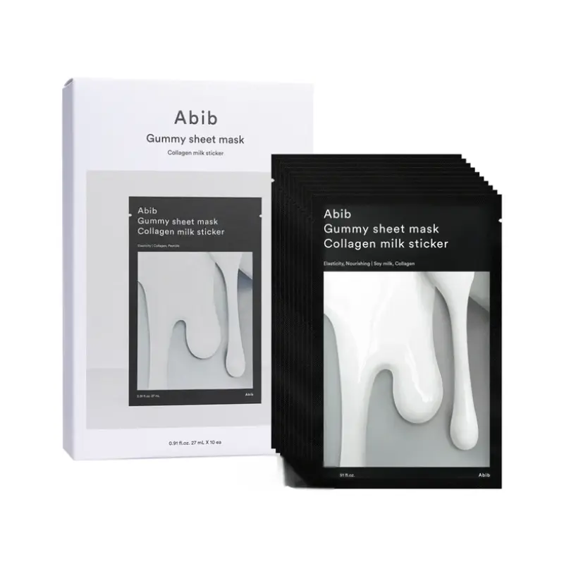 Abib Gummy Sheet Mask Collagen Milk Sticker 10pcs