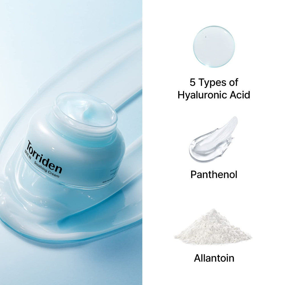 Torriden DIVE-IN Low Molecular Hyaluronic Acid Soothing Cream Pack 100ml*2