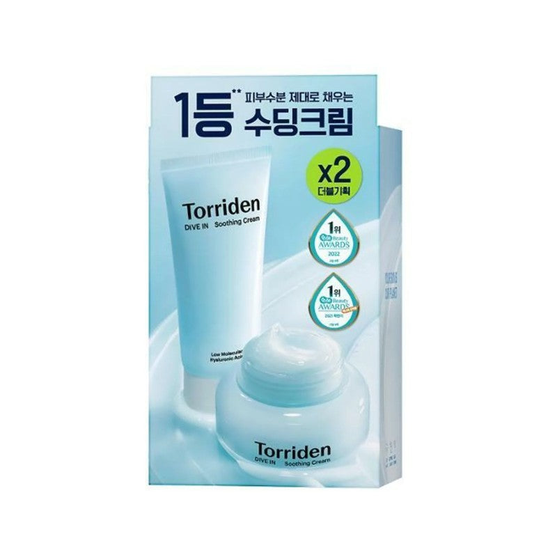 Torriden DIVE-IN Low Molecular Hyaluronic Acid Soothing Cream Pack 100ml*2