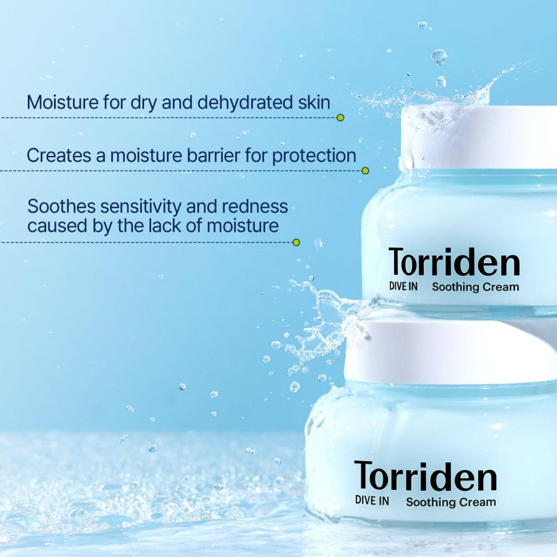 Torriden DIVE-IN Low Molecular Hyaluronic Acid Soothing Cream Pack 100ml*2