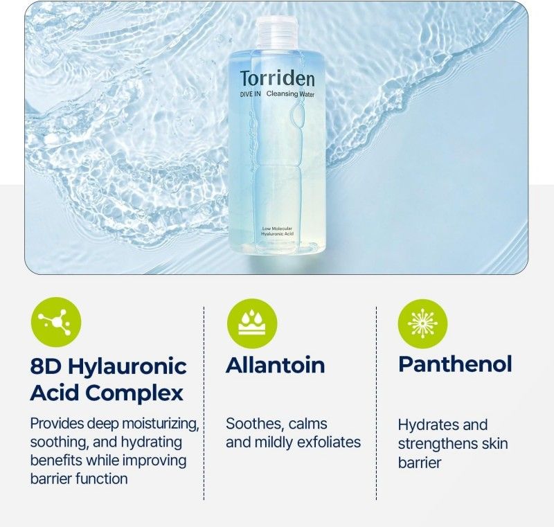Torriden DIVE-IN Cleansing Water Low Molecular Hyaluronic Acid 400ml