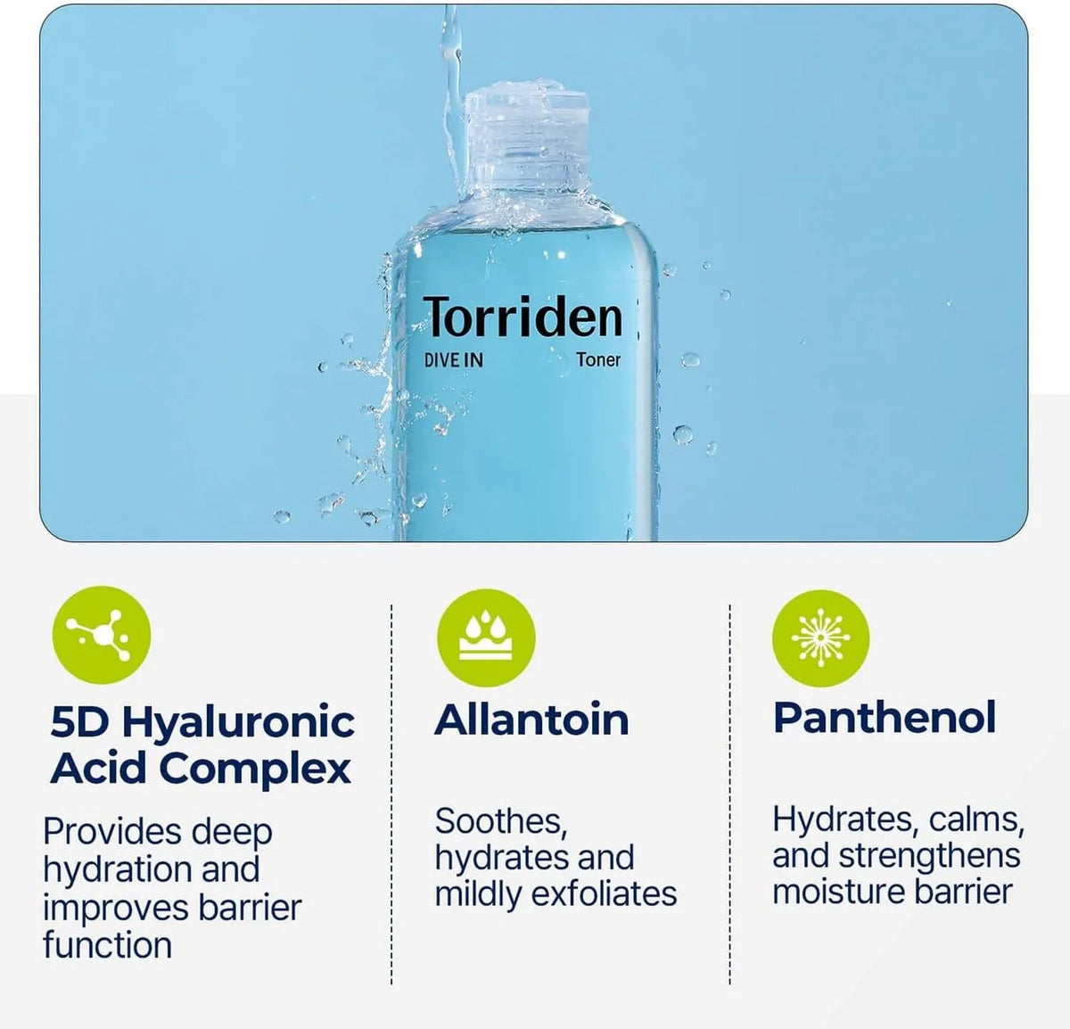 Torriden Dive In Low Molecular Hyaluronic Acid Toner 500ml (+Stretchable Cotton Pad 60pcs)