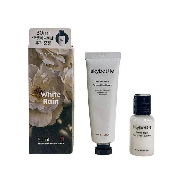 Skybottle White Rain Perfumed Hand Cream Set (Hand Cream 50ml + Body Lotion 30ml)