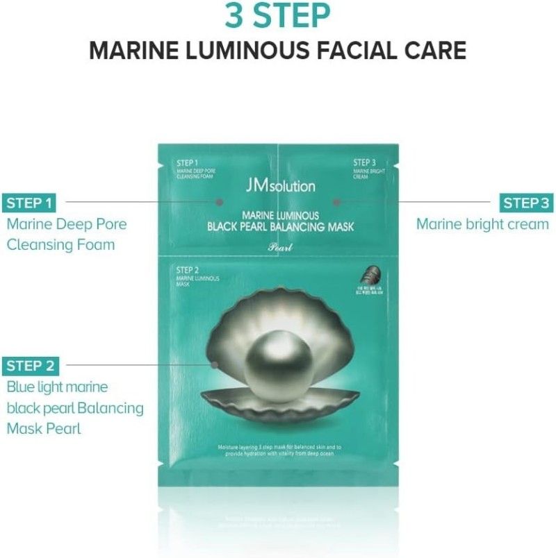 JM Solution Marine Luminous Black Pearl Balancing Mask 10pcs