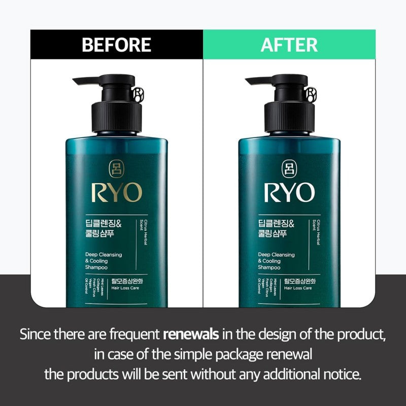 Ryo Deep Cleansing & Cooling Hair Shampoo 480ml