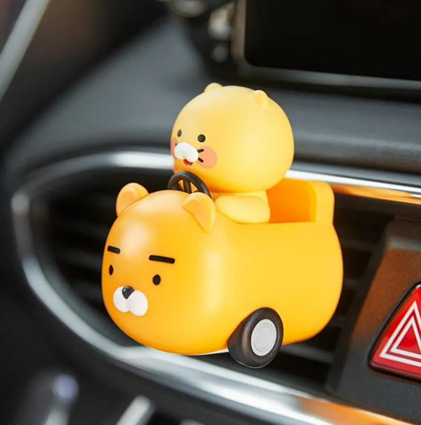 Kakao Friends Cuty Air Freshener Driving Ryan & Choonsik