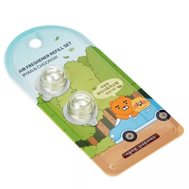 Kakao Friends Car Air Freshener Replacement Refill Set Woody Citrus Ryan&Choonsik