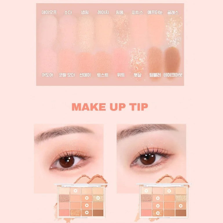 Wakemake Soft Blurring Eyeshadow Palette #7 Soda Coral Blurring 14g